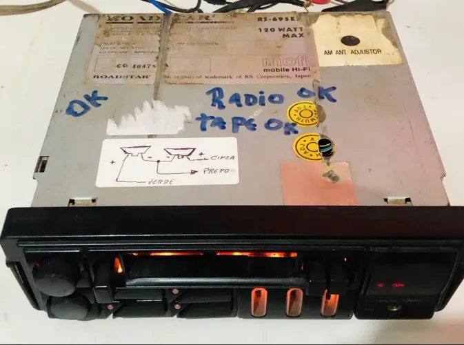 Rádio Roadstar Rs-695ex Rádio E Tape Ok Ler Descrição (Usado) fusca chevette opala