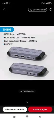 Placa de Captura Hagibis 4k 60hz HDR