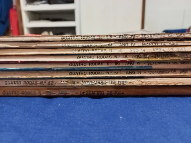 8 Revistas 4 Rodas do ano de 1964. Editora Abril. 