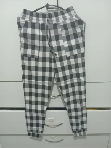 Calça xadrez infantil