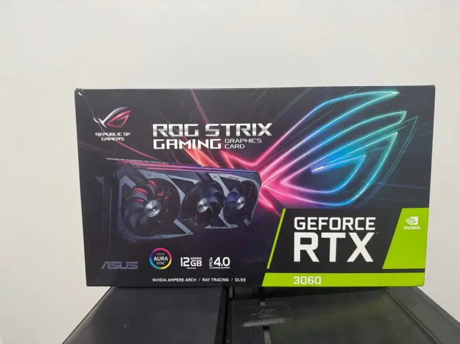 Placa de Vídeo Asus NVIDIA GeForce ROG Strix RTX 3060 12G V2 Gaming OC Edition, 12GB GDDR