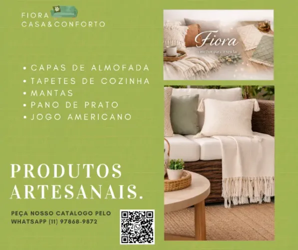 Produtos Artesanais pra deixar seu lar mais aconchegante.