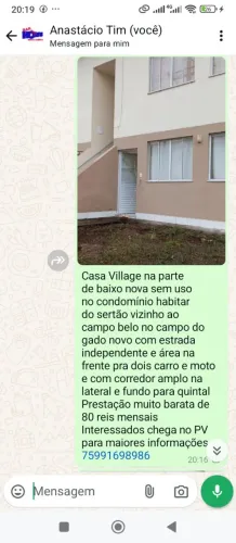 Vendo casa nova sem uso