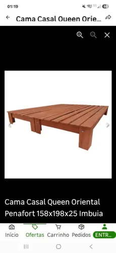 Cama Casal Queen Oriental Penafort 158x198x25 Imbuia