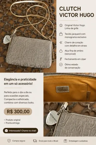 Clutch Victor Hugo Original - Linha de Grife