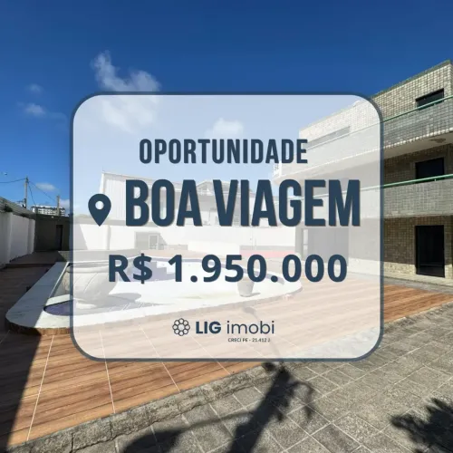 Oportunidade para Venda! Em Boa Viagem! | 100 metros do mar com espaço de sobra e conforto
