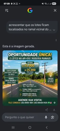 2 Lotes 25x100 Ramal Água Branca