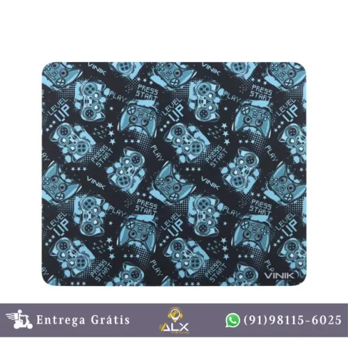 Mousepad Gamer Vinik Level Up 320x270x2mm - Mplu32 *ENTREGA GRÁTIS*