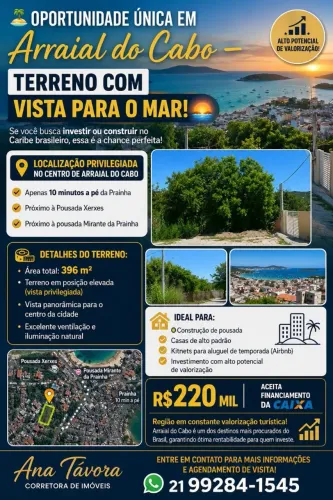 Vendo Terreno no Centro de Arraial do cabo