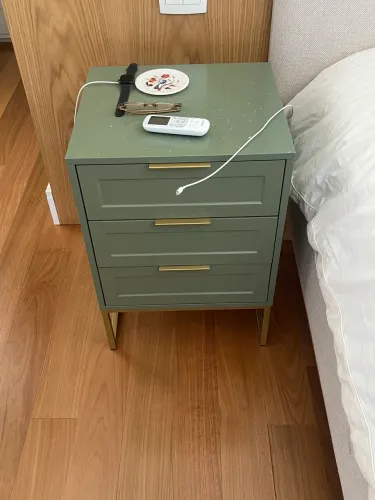 Conjunto de mesa de cabeceira verde
