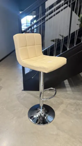 BANQUETA ALTA VOX ESTOFADA BEGE (PRODUTO FORA DE LINHA)