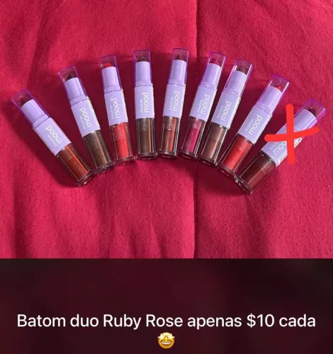 Batom Duo Rubi Rose $10,00