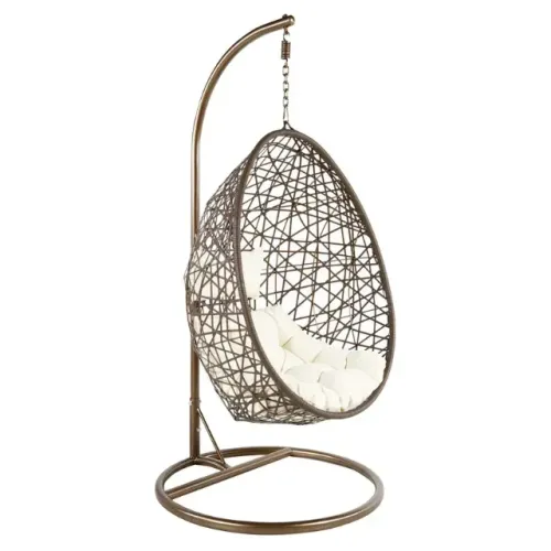 CADEIRA RATTAN PENDENTE EGG MARROM