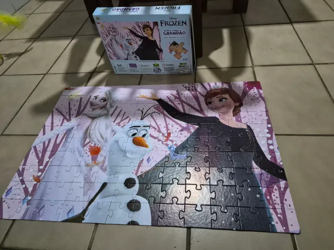 Quebra cabeça grandao 120 peças frozen completo