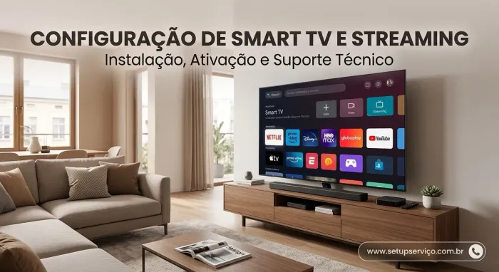 Configuração de Smart TV, TV Box e Instalação de Aplicativos e Streaming Tv por Internet