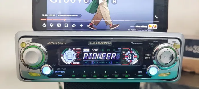 Radio Cd Pioneer Carrozzeria Deh-p005 Com Bluetooth Lindo
