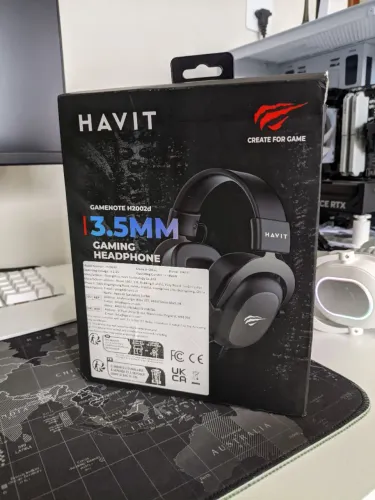 Fone Headset Gamer Havit Preto H2002d Lacrado novo!