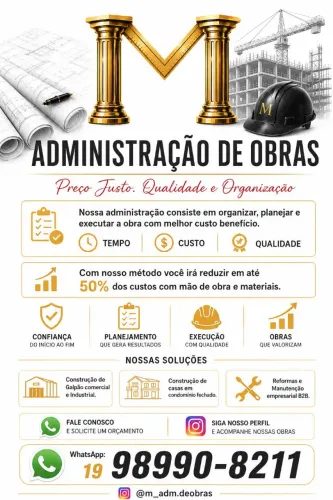 Administração e execução de obras em Indaiatuba-SP 