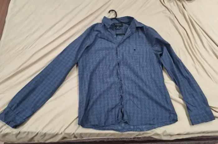 Camisa xadrez azul