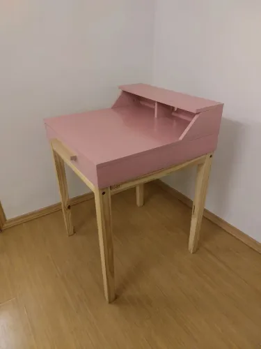 Escrivaninha 60cm com Gaveta - Rosa