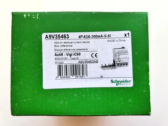 Bloco DR 4P 415V 63A 300mA A9V35463 Schneider