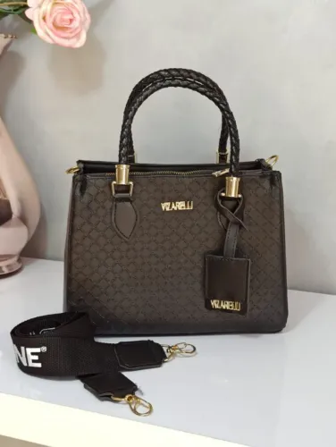 Bolsa Vizarelli Lorena Média Bordadinha De Ombros Feminina - Confecção Premium
