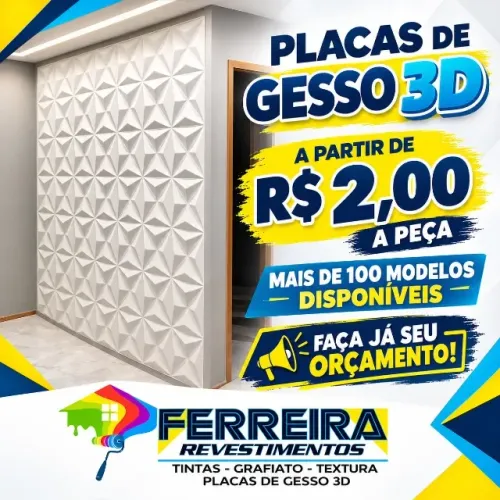Placa de gesso 3d
