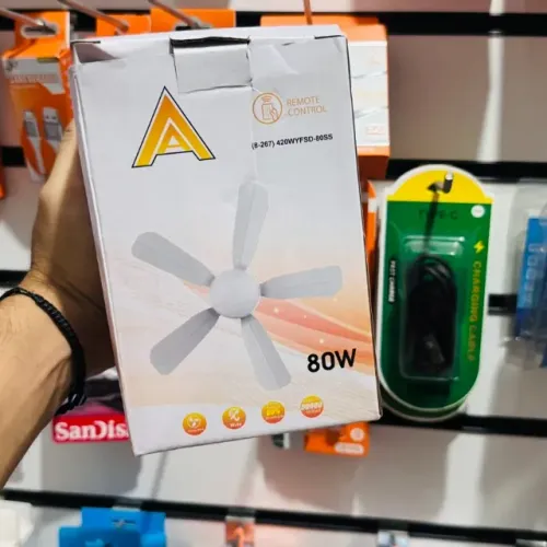 Ventilador de Teto com Controle Remoto, 3 Velocidades e Lâmpada LED