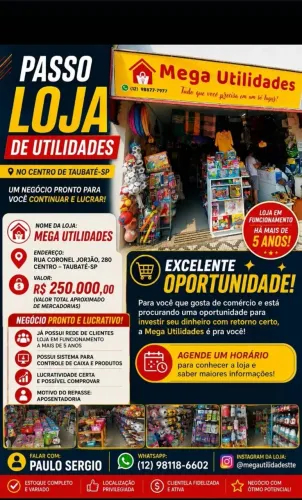 VENDO LOJA DE UTILIDADES COM CLIENTES EXCELENTE