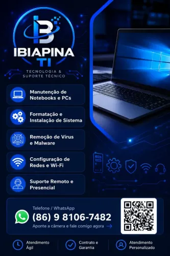 Técnico de informática - Computador e Notebook - Ibiapina TI