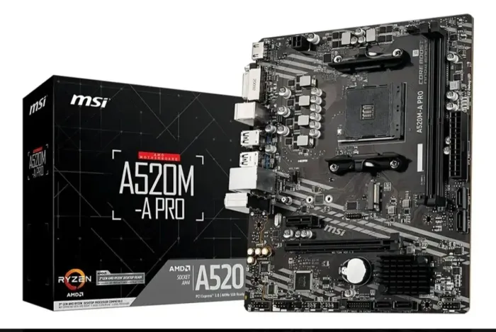 Placa-mãe Msi A520m-a Pro Am4 Matx Ddr4 Hdmi Dvi M.2 NOVA