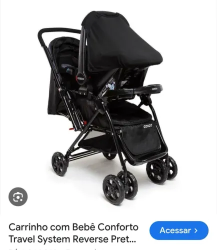 Carrinho com bebê conforto COSCO REVERSE KIDS TRAVEL SYSTEM