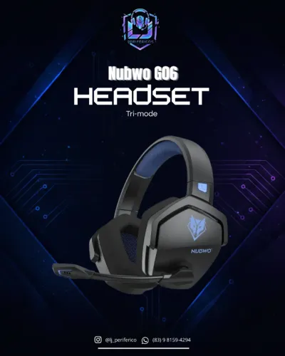 Headset Sem Fio NUBWO G06 (NOVO)