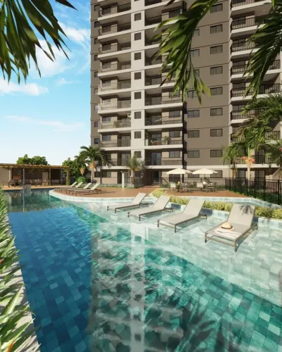 Edf. Mood Aurora (PM) / Avenida Cruz Cabugá | 2QUARTOS (1SUITE) | Lazer Completo