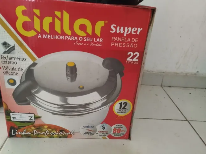 Panela de Pressão 22L + fogão industrial 2 bocas. 