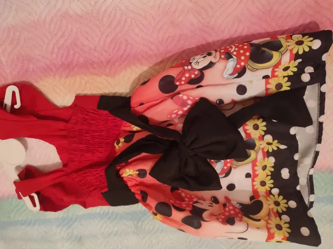 Vestido personagem minie. Tamanho 2 anos