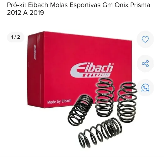 Molas esportiva eibach onix/prisma 