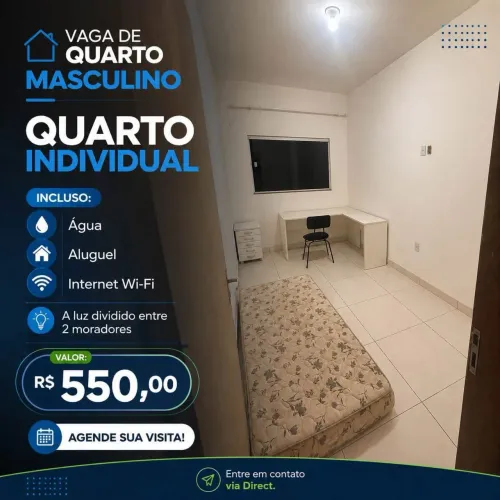 VAGA QUARTO MASCULINO CASA MOBILIADA