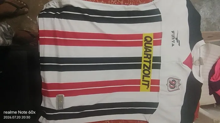 Camisa Santa Cruz 2004 - 90 Anos Finta Quartzolit (Relíquia / Vintage)
