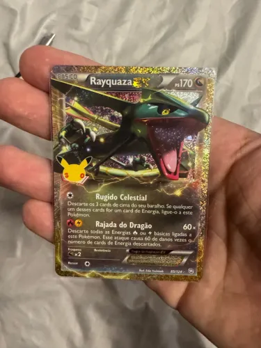 Carta Pokémon rayquaza ex 30 anos