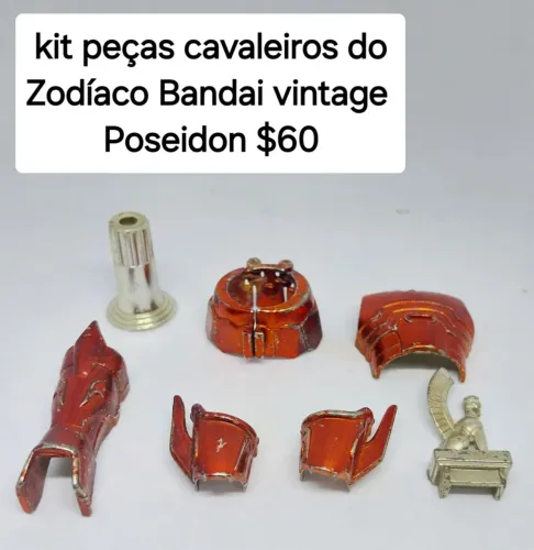 Kit peças cavaleiros do Zodíaco Bandai vintage Poseidon