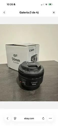Lente 50mm EF Cânon (famosa Cinquentinha) na caixa usei poucas vezes