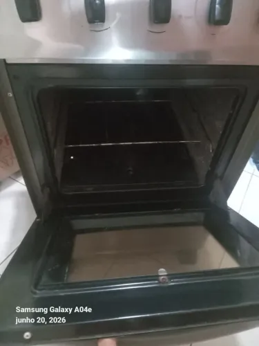Fogao 4 bocas atlas de inox fruteira c pedra de marmore e churasqueira 150 troco em celul