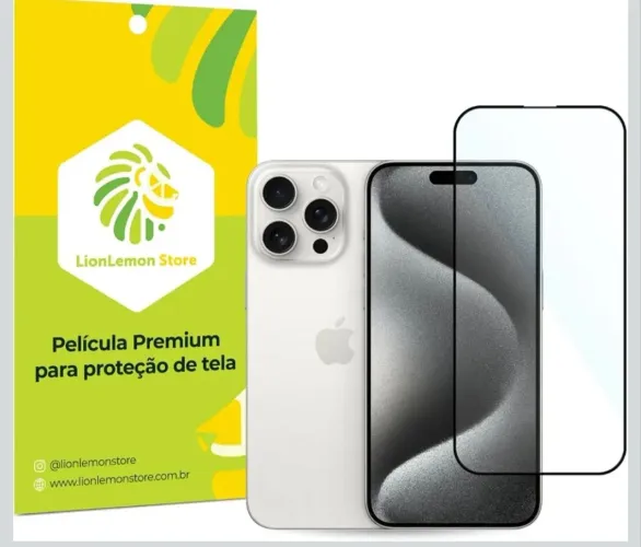 Película de Vidro Ultrashield LionLemon para iPhone 15 Plus / 15 Pro Max