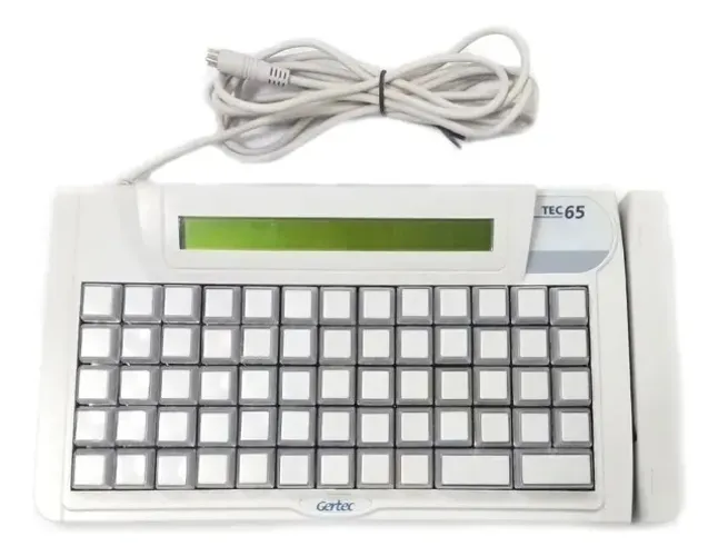 LOTE - 10 Teclado Programavél Gertec Tec-65 PS2 - Branco - Oferta