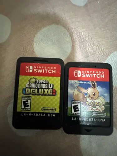 Jogos Nintendo Switch - Mario Bros U Deluxe + Pokémon Let's Go Eevee