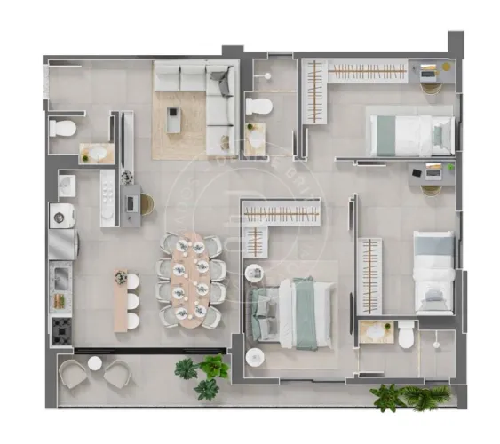 Orby Flamboyant - Apartamento à venda no Orby | 84 m² | 27º andar | Entrega prevista outub
