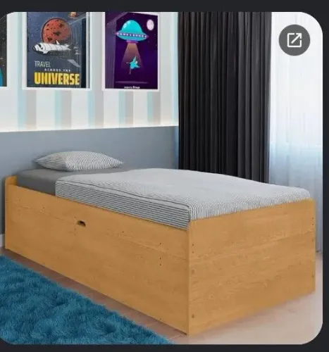 Cama com baú solteiro