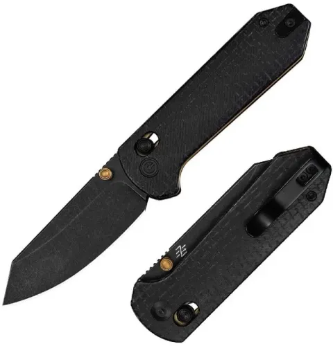 Canivete Civivi Yonder Black Micarta Handle Stonewashed 14C28N Blade C23073B-2 EDC