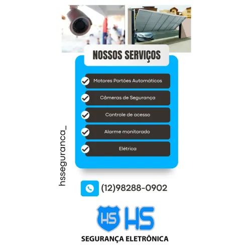 Instalação câmeras de segurança, alarme, cerca elétrica, motores de portão automático